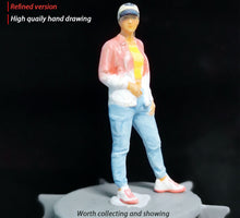 Load image into Gallery viewer, 1:64 Painted Figure Mini Model Miniature Resin Diorama Sand Casual Denim People
