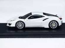 Load image into Gallery viewer, Ichilan 1:64 White Novitec 488 Pista Racing Sports Model Diecast Metal Car New Collection