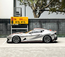 Load image into Gallery viewer, TOC 1:64 Silver 812C Coupe Racing Sports Model Diecast Metal Car BN