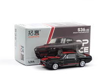 Load image into Gallery viewer, Poprace 1:64 Black Red Shelby Mustang GT500 Sports Model Diecast Metal Car New Collection