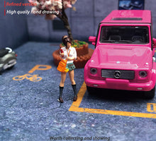 Load image into Gallery viewer, 1:64 Painted Figure Mini Model Miniature Resin Diorama Pretty Girl Mini Skirt W