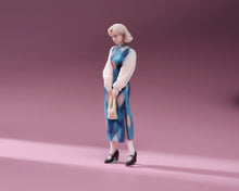 Load image into Gallery viewer, 1:64 Painted Figure Model Miniature Resin Diorama Toy Sand Vintage Dress Girl