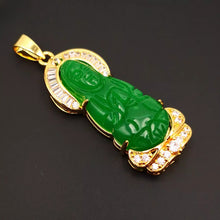Load image into Gallery viewer, Nature Jade Guanyin Pendant Necklace Gift Jewelry charm Blessing Fortune New ee