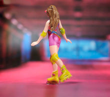 Load image into Gallery viewer, 1:64 Painted Figure Model Miniature Resin Diorama Sand Toy Roller Skating Girl New