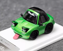 Load image into Gallery viewer, MJ 1:64 Green Miata MX5 Mini Cute Q Type Sports Model Diecast Resin Car New Collection