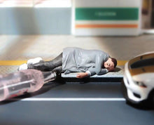 Load image into Gallery viewer, 1:64 Painted Figure Model Miniature Resin Diorama Sand Drunk Man Lying Sleeping