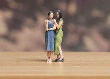 Load image into Gallery viewer, 1:64 Painted Figure Model Miniature Resin Diorama Sand Qipao Beauty Lady Girl A