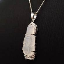 Load image into Gallery viewer, Nature Jade Guanyin Pendant Necklace Gift Jewelry charm Blessing Lucky White s
