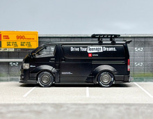 Load image into Gallery viewer, Tarmac 1:64 Black Hiace Widebody Mini Van Sports Model Diecast Metal Car New Collection