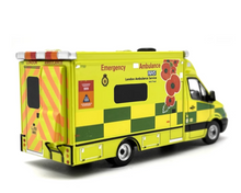 Load image into Gallery viewer, 1:76 Yellow London Ambulance Vito Van Model Diecast Metal Car
