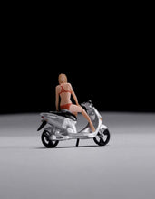 Load image into Gallery viewer, 1:64 Painted Figure Mini Model Miniature Resin Diorama Sand Motorbike Sexy Girl