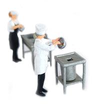 Load image into Gallery viewer, 1:64 Painted Figure Mini Model Miniature Resin Diorama Kitchen Staff Work Chef