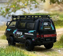 Load image into Gallery viewer, Autobots 1:64 Black HKS 4WD Delica L300 Camper Van Model Diecast Metal Car