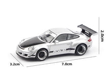 Load image into Gallery viewer, Poprace 1:64 Silver RWB 997 Racing Sports Model Diecast Metal Car New Collection