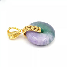 Load image into Gallery viewer, Nature Jade Round Pendant Necklace Gift Jewelry charm Blessing Lucky Accessory B