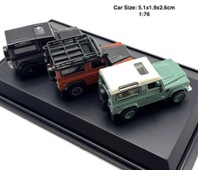 Load image into Gallery viewer, 1:76 Set of 3 Defender 90 SUV Off Road Classic Model Diecast Metal Car