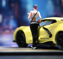 Load image into Gallery viewer, 1:64 Painted Unpainted Figure Model Miniature Resin Diorama Sand Cool Punk Girl