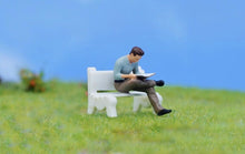 Load image into Gallery viewer, 1:64 Painted Figure Model Miniature Resin Diorama Sand Reading Woman Lady Toy Collection