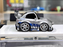 Load image into Gallery viewer, KR 1:64 Silver LBWK GTR R35 Cute Q Sports Model Diecast Resin Car New Collection