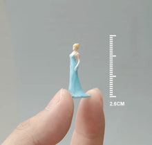 Load image into Gallery viewer, 1:64 Painted Figure Mini Model Toy Miniature Car Scenes Resin Lady Party Dress