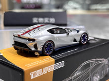 Load image into Gallery viewer, TOC 1:64 Silver Red Stripe 812C Coupe Sports Model Diecast Metal Car New Collection