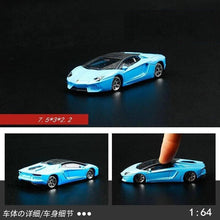 Load image into Gallery viewer, CCA 1:64 Blue Aventador Roadster Racing Sports Model Toy Diecast Metal Car
