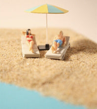 Load image into Gallery viewer, 1:64 Painted Figure Model Miniature Resin Diorama Sand Toy Beach Pool Sunbath