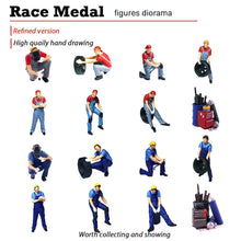 Load image into Gallery viewer, 1:64 Painted Figure Mini Model Miniature Resin Diorama Car Garage Repairman Man