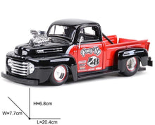 Load image into Gallery viewer, Maisto 1:24 1948 F1 Pickup 1967 Mustang GT Transport Flatbed Model Metal Car