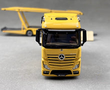 Load image into Gallery viewer, 1:64 Yellow Benz Actros Gigaspace Semi Trailer Truck Model Diecast Metal Car