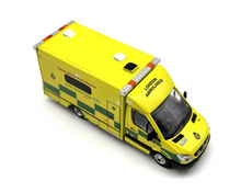 Load image into Gallery viewer, 1:76 Yellow London Ambulance Van Sprinter Model Diecast Metal Car New