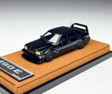 Load image into Gallery viewer, Deepmaker 1:64 Black 190E EVOII Widebody Sports Model Diecast Resin Car New Collection