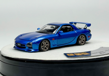 Load image into Gallery viewer, PGM 1:64 Blue JDM RX7 FD 3S Round Racing Sports Model Diecast Metal Car New Collection