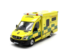 Load image into Gallery viewer, 1:76 Yellow London Ambulance Van Sprinter Model Diecast Metal Car New