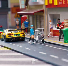 Load image into Gallery viewer, 1:64 Painted Figure Mini Model Miniature Car Scenes Resin Delivery Man Courier