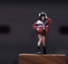 Load image into Gallery viewer, 1:64 Painted Figure Model Miniature Resin Diorama Scene Motorcycle Style Girl