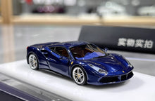 Load image into Gallery viewer, 1:64 CL Blue 488 GTB Hard Top Sports Model Diecast Resin Car New Collection