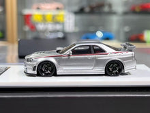 Load image into Gallery viewer, BZMW 1:64 Silver Decal Skyline GTR R34 NISMO Z-Tune Model Diecast Resin Car