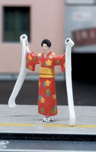 Load image into Gallery viewer, 1:64 Painted Figure Mini Model Miniature Resin Diorama Sand Japanese Kimono Girl