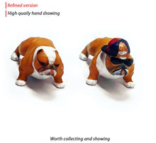 Load image into Gallery viewer, 1:64 Painted Figure Mini Model Miniature Resin Diorama Sand BullDog Pet Decor