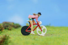 Load image into Gallery viewer, 1:64 Painted Figure Model Miniature Resin Diorama Sand Riding Bicycle Bike Toy Collection