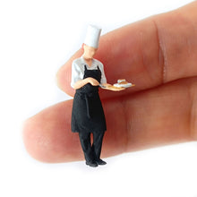 Load image into Gallery viewer, 1:64 Painted Figure Mini Model Miniature Resin Diorama Kitchen Staff Work Chef