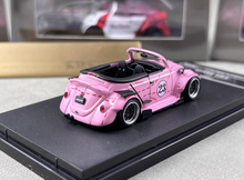 Load image into Gallery viewer, HKM 1:64 Pink VW RWB Beetle #23 Convertible Sports Model Diecast Metal Car New Collection