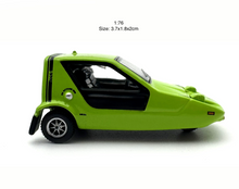 Load image into Gallery viewer, 1:76 Green 1972 Bond Bug Tricar Three Wheeler Model Diecast Metal Car New Collection