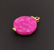 Load image into Gallery viewer, Nature Jade Pink Round Fortune Pendant Necklace Gift Jewelry charm Blessing new