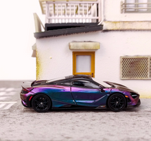 Load image into Gallery viewer, CM 1:64 Purple 765LT Super Racing Sports Model Diecast Metal Car New