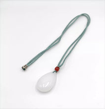 Load image into Gallery viewer, Nature White Drop Jade Pendant Necklace Gift Jewelry charm Blessing Lucky New