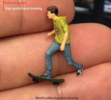 Load image into Gallery viewer, 1:64 Painted Figure Mini Model Miniature Resin Diorama Street Tattoo Man Boy Guy