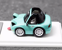 Load image into Gallery viewer, MJ 1:64 Light Green Miata MX5 Mini Cute Q Sports Model Diecast Resin Car New Collection