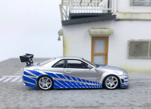 Load image into Gallery viewer, FS 1:64 Fast Speed JDM GTR R34 Skyline Sport Model Diecast Metal Car New